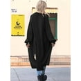 thumbnail image 3 of Women's Oversized Long Cardigan Sweaters Long Sleeve Split Open Front Drape Knit Duster Coat, 3 of 6