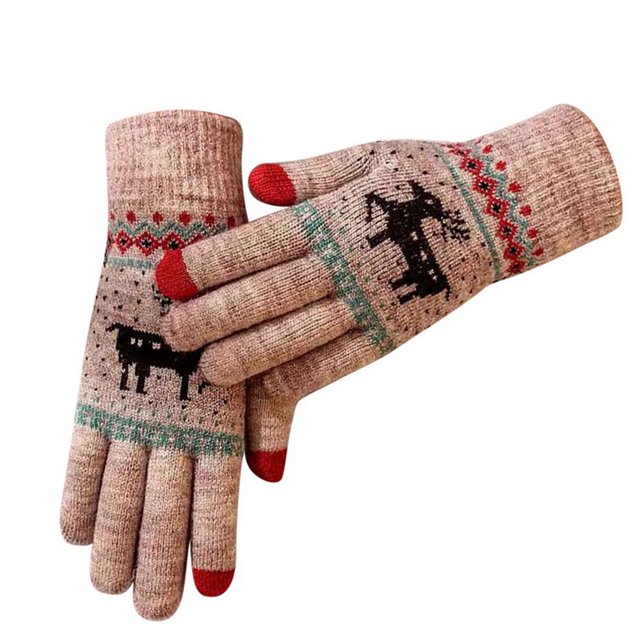 Fiudx Ofertas De La Semana Guantes De Punto De Invierno Para Mujer, Guantes De Cervatillo Con Pantalla De Dedo Completo, Cálidos, Protectores Solares Para Exteriores, Mangas Largas Suaves Para Brazos