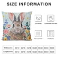 thumbnail image 5 of PHYHOO Pillow Covers, Floral Rabbits Bunny Hello Peeps Farmhouse Decorative Throw Pillowcases for Home Sofa Couch Decoration, 5 of 5