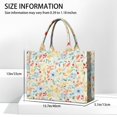 thumbnail image 3 of Large Capacity Tote Bag,Pioneer Flower Floral Print Pattern Handbag Fashion Luxury Tote Bag,15.7"x13"x 5.1" Inches,Laptop Compatible, 3 of 6