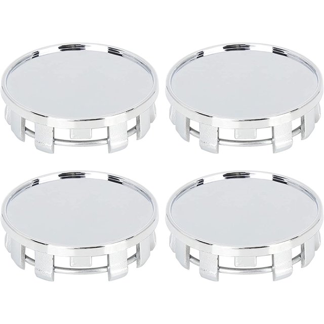 Uds 54mm 9 lengüetas Universal tono plateado tapacubos de centro de rueda de coche Protector de cubierta