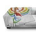thumbnail image 3 of Phoenix Soft Flannel Fleece Throw Blanket, Rainbow Toned Bird Fantasy From the Ashes Myth Beast Illustration, Cozy Plush for Indoor and Outdoor Use, 50" x 60", Multicolor, by Ambesonne, 3 of 6