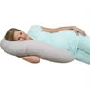 Leachco® Sleeper Keeper® Mini | Compact Pregnancy Side Sleeper Pillow | Non-removable Cover - Gray