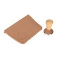 thumbnail image 2 of 2Pcs Coffee Tamp Mat Integrated Silicone Coffee 90 Degree Corner Tampering Mat with Tamper Brown Dia 58mm, 2 of 12