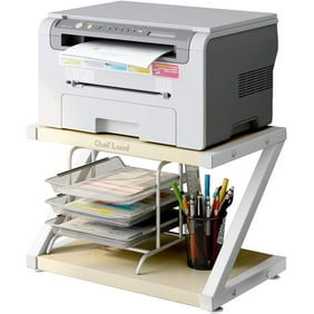 Cheflaud Printer Stand, Desktop Stand for Printer, Storage Shelf, Book Shelf and File Shelf for Home Office