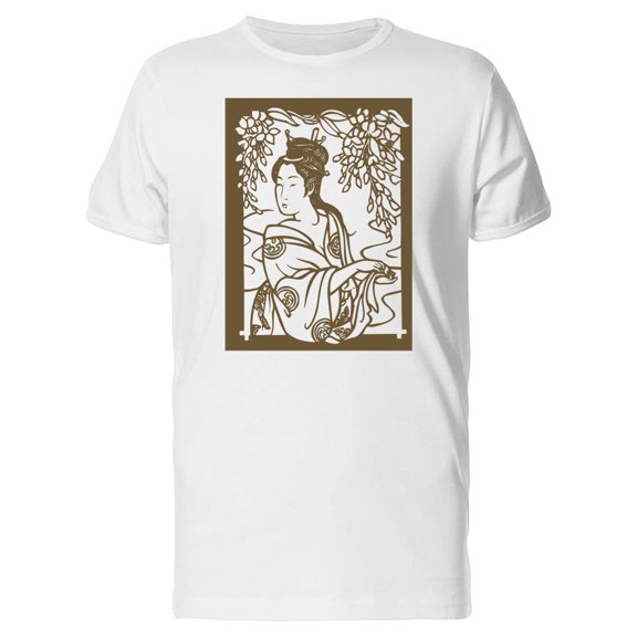 Japanese Geisha Sketch Tee Men's -Image by Shutterstock