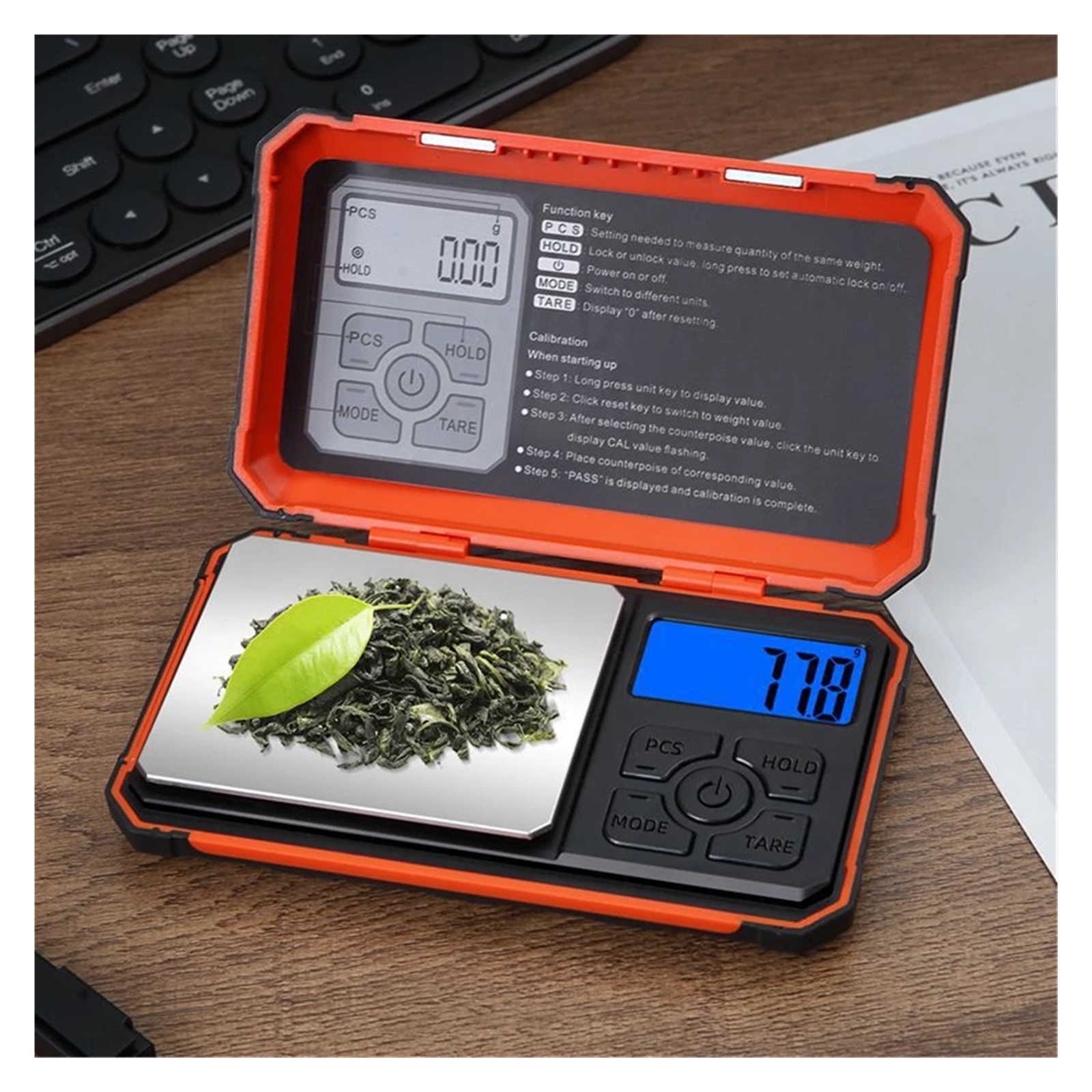 Digital Electronic Scale Portable Pocket Precision Balance Scale, Kitchen/Jewelry LCD Weighing Tool With 10g Calibration Weight