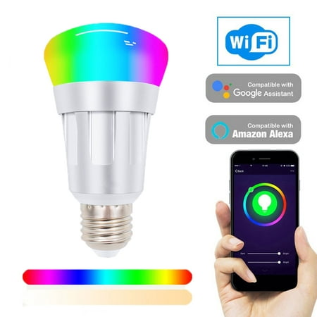 2103 Smart WIFI LED Bulb WIFI Light RGB Multicolor LED Bulb 12W E26/27 Dimmable Light Phone Remote Control Compatible with Home Tmall Genie Voice Control Cold & Warm Light