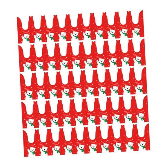 Tachiuwa 50x Christmas Treat Bags Creative for Presents Holiday Party Favors Supplies Bear
