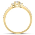 thumbnail image 3 of SuperJeweler Three Diamond Plus Promise Ring In Yellow Gold For Women, 3 of 8