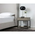 thumbnail image 2 of Sunpan Rebel 23.5" Contemporary Wood and Iron Nightstand in Gray/Black, 2 of 6