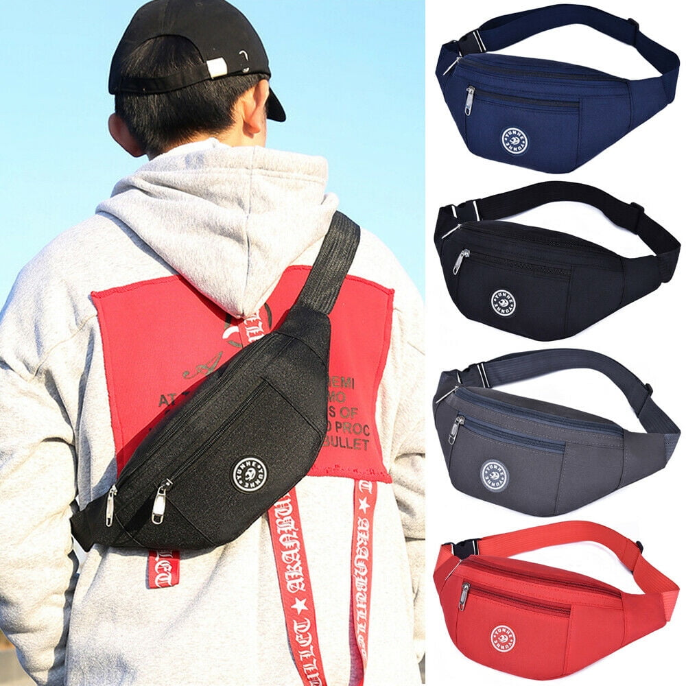 Upgraded Casual Hip Bum Bags Belt Bag for Travel Hiking Cycling Concert Festival Running Dog Walking Fanny Packs for Women & Men Waist Bag Fanny Pack for Girls Boys Teens with Multi-Pockets