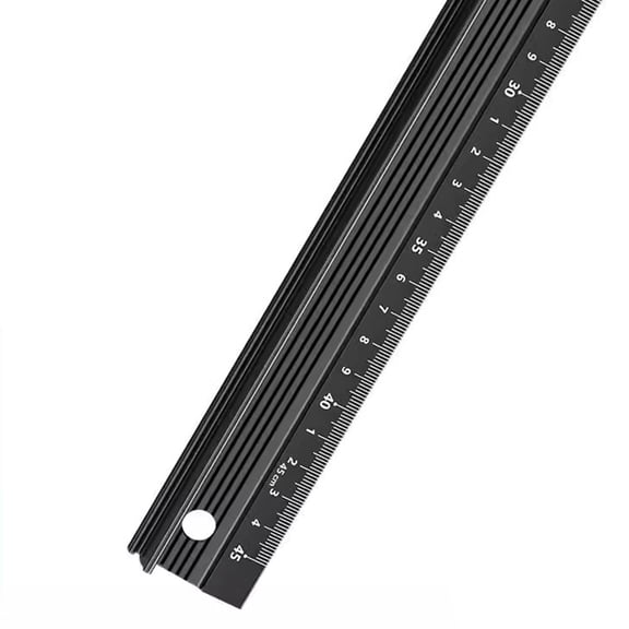 Multifunctional Metal Drafting Ruler Aluminum Alloy Ruler with Metric Scale For Students Architects Engineering Drafting