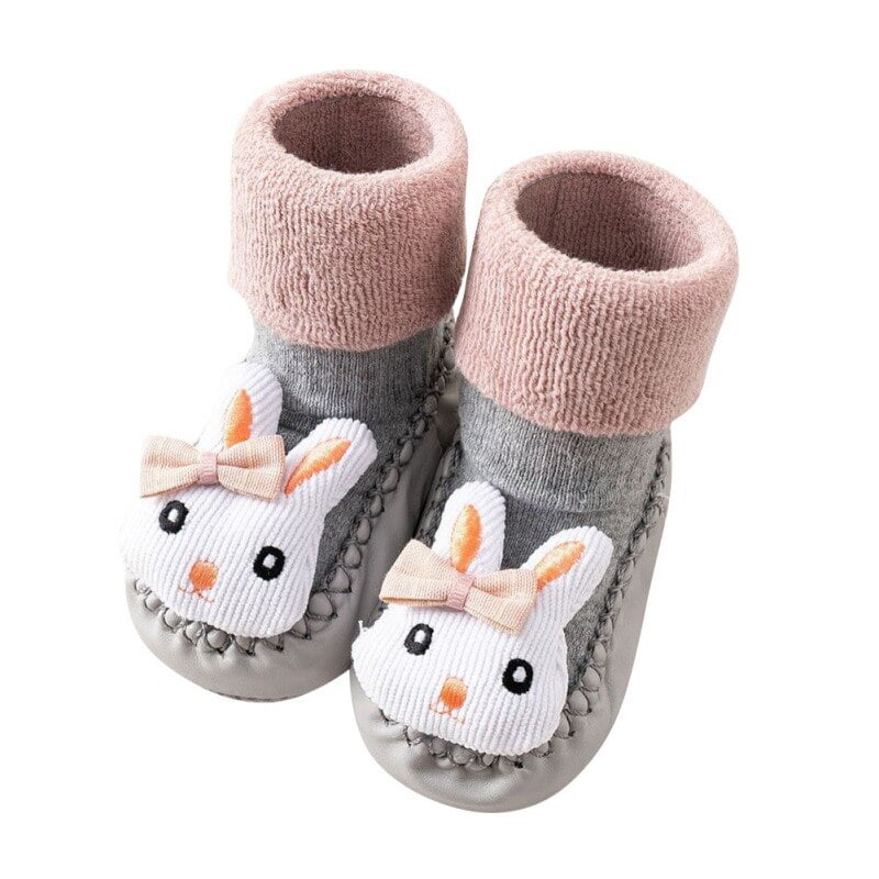 Anti Slip Socks Kids Walking Soft Socks PU bottom Cute Toddler Baby Care RA78