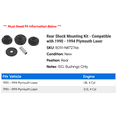 thumbnail image 2 of Rear Shock Mounting Kit - Compatible with 1990 - 1994 Plymouth Laser 1991 1992 1993, 2 of 2