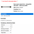 thumbnail image 2 of Rear Lower Lateral Arm - Compatible with 2001 - 2006 Acura MDX 2002 2003 2004 2005, 2 of 2