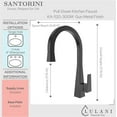 thumbnail image 3 of Lulani Santorini Stainless Steel 1-Handle Pull-Down Kitchen Faucet (No Spray Feature) - Gun Metal, 3 of 5