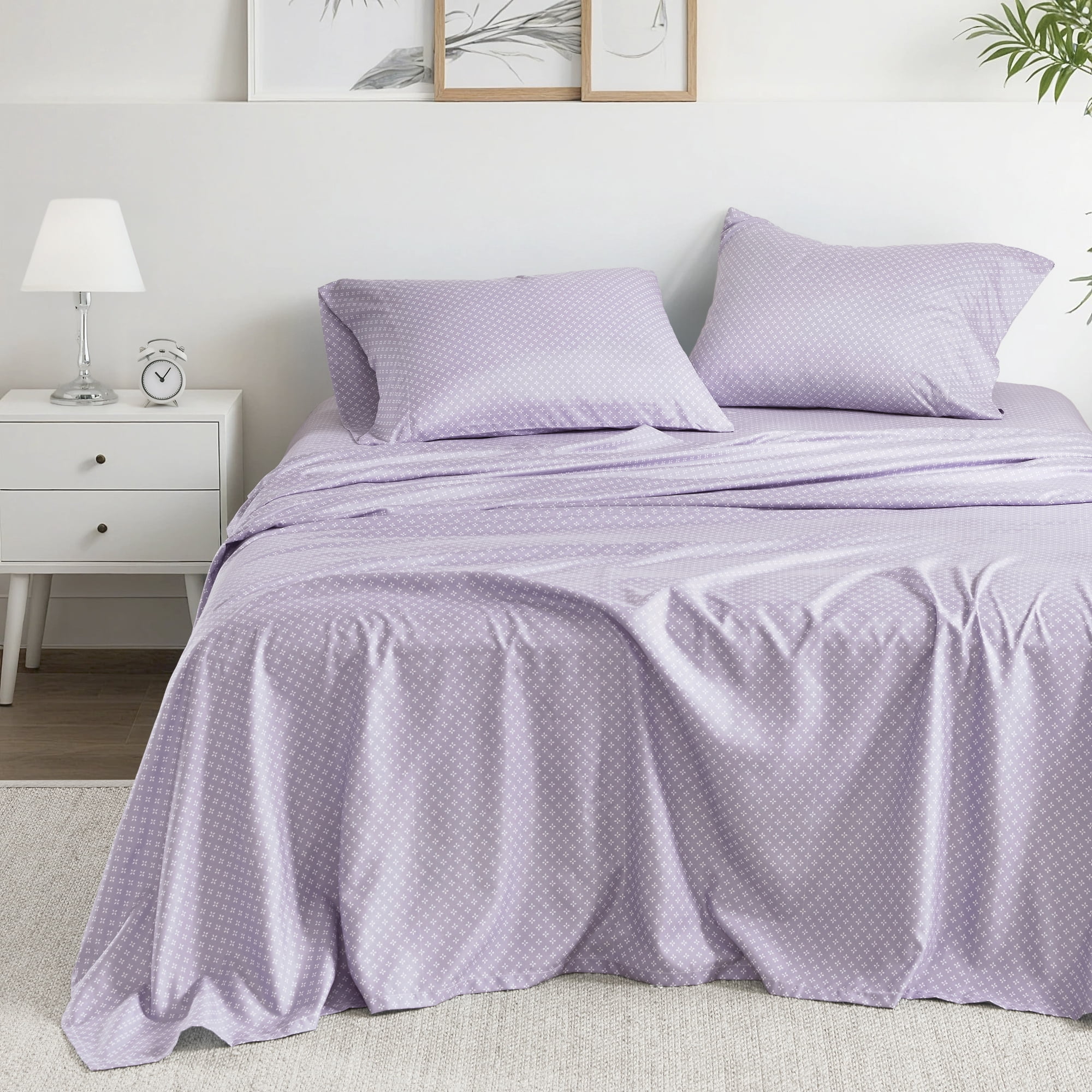 Regency Heights Queen Comforter Set with Sheets, Soft Brushed Bed in A Bag with Diamond Printed Bed Sheet Set, 7 Piece Bedding Sets with Flat Sheet and Fitted Sheet, Taupe