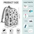 thumbnail image 5 of Grey Dog Paw Footprint Backpack for School,Cute School Bag,Schoolbag with Adjustable Shoulder Straps & Padded Back,15.7"x11.8"x5.5", 5 of 5