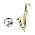 thumbnail image 1 of Saxofón Mini para casa de muñecas 1:6, instrumentos musicales en miniatura exquisitos y vívidos con Base para niños, juguete de decoración, regalo, 1 of 14