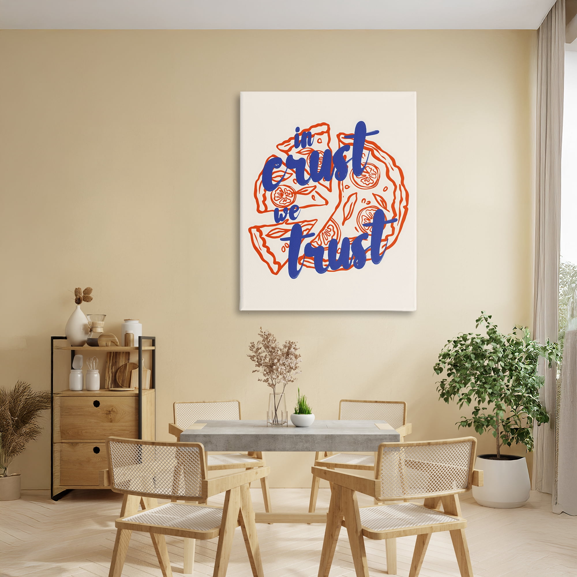 Stupell Industries In Crust We Trust Pizza Canvas Wall Art, design by The Prints Vibe