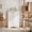 Pure White, variant on Dog Storage Cabinet with Bowls, Pet Food Storage Cabinet with Adjustable Shelves, Hidden Dog Feeding Station with Hooks, Letter Stickers, Pet Storage Organizer for Cats and Dogs