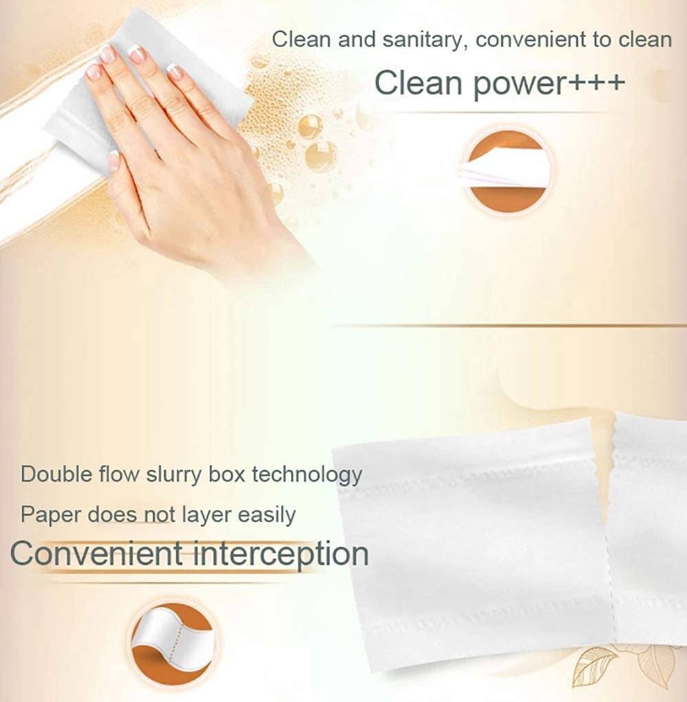 Paper Towels, Soft Degradable Highly Absorbent 3 Layer Paper, 10 Toilet Paper Regular Rolls for Home Office