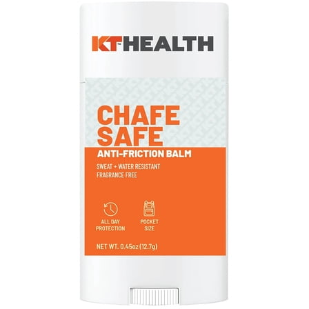 KT Health Chafe Safe Anti Friction Balm OTG from KT Tape, Anti Chafing Balm for All Skin Types, Clear, 1 Count, Pocket Size