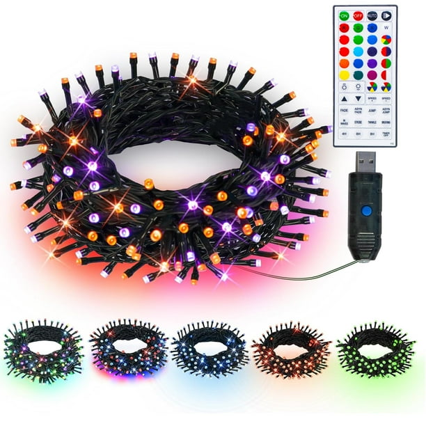 String Lights Dazzle Bright - Temporizador remoto USB (10 m, 100 LED, RGB)