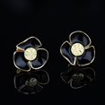 thumbnail image 1 of Pendientes De Plata Clásica Tory Burch Doble T Joyería Chapado En Oro De 18 Quilates Redondos TB Para Damas, 1 of 4
