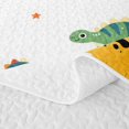 thumbnail image 5 of Homewish Cute Dinosaur Quilt King,Colorful Polka Pots King Coverlet Set,White,3pcs, 5 of 7