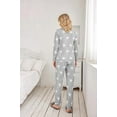 thumbnail image 4 of Ekouaer Womens Two Pack Sleep Set Long Sleeve Shirt and Jogger Bottoms Lounge Wear Nightwear with Pockets, 4 of 5