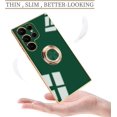 thumbnail image 2 of Compatible for Samsung Galaxy S23 Ultra Case with Ring Holder Kickstand [with Magnetic] Soft TPU Shockproof Electroplated Protective Phone Case for Galaxy S23 Ultra 5G Green, 2 of 12