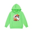 thumbnail image 5 of SYMOID Boys Hall-oween Costume Set Green 2-Piece Ghost Pumpkin Print Outfit, Hoodie & Jogger Pants Soft Fleece Sweatshirts,Size 10 T, 5 of 5