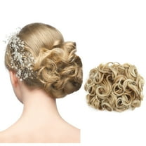 Curly Human Hair Wig Mega Large Thick Curly Chignon Messy Bun Updo Clip In Hair Extensions As Real