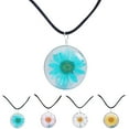thumbnail image 2 of Pressed Flower Necklace Creative Dried Flower Necklace Flower Pendant Necklace, 2 of 10