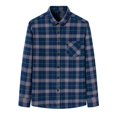 thumbnail image 1 of XDZJLR Men Shirts Long Sleeved Pure Wool Plaid Plus Size Fashion Tops, 1 of 5