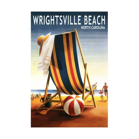 Chair Companies In North Carolina Wrightsville Beach, North Carolina - Beach Ball and Chair Print Wall Art By Lantern Press ()