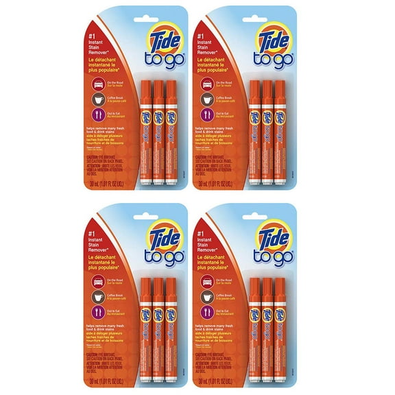 Tide to Go Stain Pens 3 Count (1 Pack) (4 Pack)