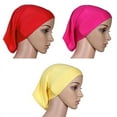 thumbnail image 4 of Headscarf Headscarf Cap Delicate Adjustable Mercerized Cotton Solid Color Head Wrap for Daily Wear, 4 of 6