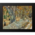 thumbnail image 2 of Gogh, Vincent van 18x15 Black Modern Framed Museum Art Print Titled - The Large Plane Trees Road Menders at Saint Remy, 2 of 5