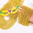 thumbnail image 2 of Collar Garma con cuentas doradas Mardi Gras Beads Garma, 144 unidades, 84 cm, 2 of 9