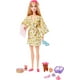 thumbnail image 1 of Barbie Doll, Kids Toys, Blonde Doll with Pet Puppy, Barbie Sets, Spa Day, Lemon Print Bathrobe, Headband and Eye Mask, Self-Care Series Barbie -, 1 of 6