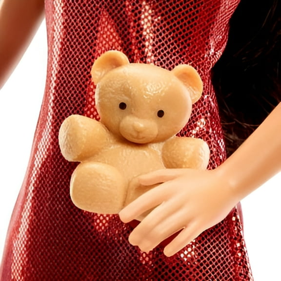 Barbie Santa Doll Brunette Brown Hair