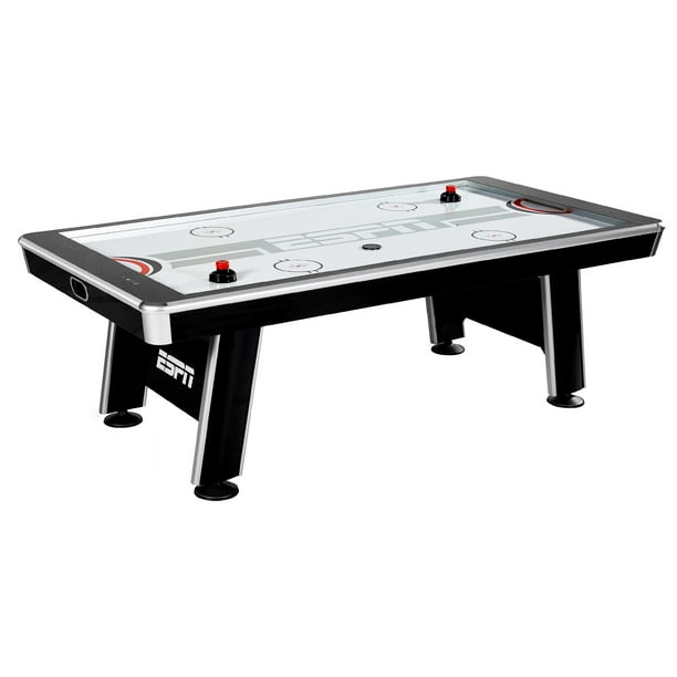 ESPN 90" Silver Streak Air Hockey Table, LED Electronic Scorer, Black