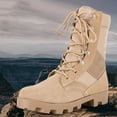 thumbnail image 2 of IUJSOY Hiking Boots for Men Outdoor Warm Desert Boots Training Boots Ankle Booties Khaki 8.5, 2 of 7