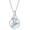 07-Jul.-Water Lily, variant on Moonstone Birth Flower Necklaces 925 Sterling Silver Teardrop Necklace for Women Mother Jewelry Gifts for Birthday Christmas