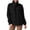 Black, variant on Womens Fall Hoodless Casual Outwear & Jackets Solid Color Stand Collar Full Zip Long Sleeve Windproof Outer Jacket With Side Pockets For Hiking Camping Travel Daily Activity