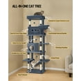 thumbnail image 6 of Large Cat Tree Tower with Large Top Perch， Washable Cushion, Suitable for Multiple Cats, 6 of 8