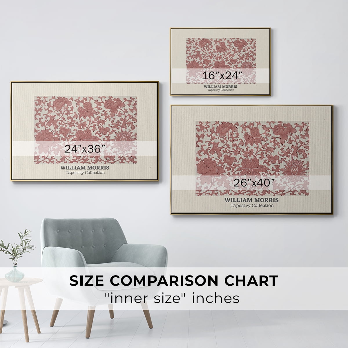 Vintage Abstract Print-XLIII Framed in Gold Wood Gallery Wrapped Canvas 25 in. x 37 in.
